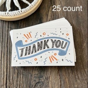 3/$20📦 25 Thank You cards for orders - blue and orange